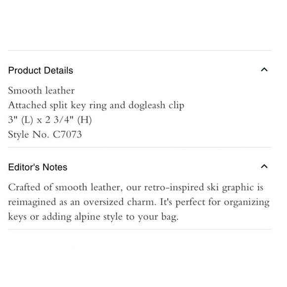 Coach Ski Patch Bag Charm Keychain Brass/Ivory/Orange Multi Smooth Leather NWT - Picture 11 of 12